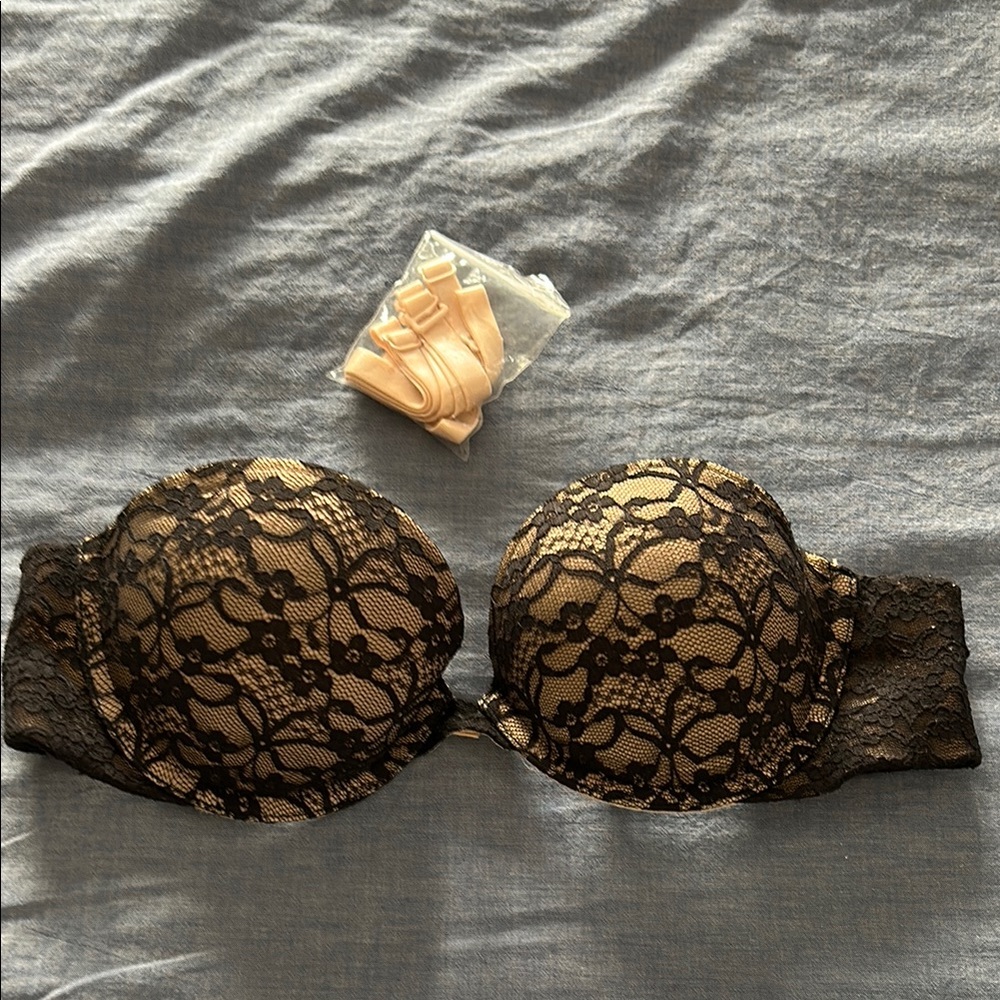 Aerie Black Lace Push-Up Bra